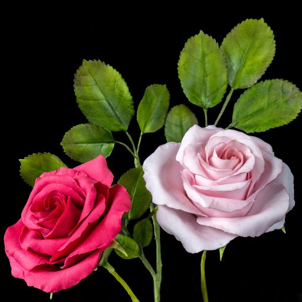 Burgundy & Pink Garden Sugar flower Roses